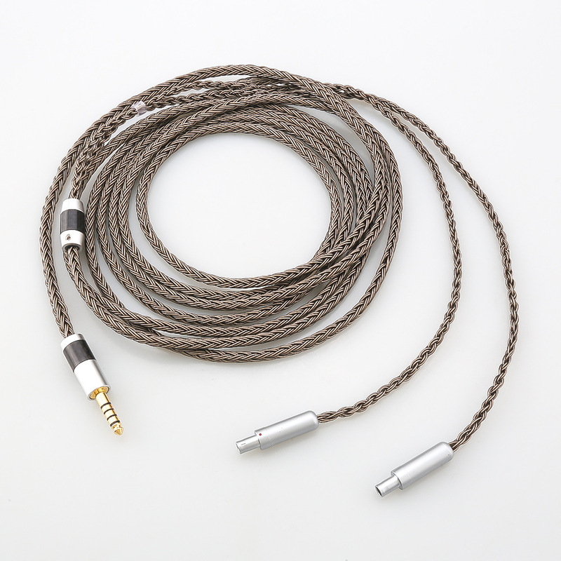Suitable for Sennheiser Hd800 Hd800S Hd820 Headphone Cable 16-Strand Single Crystal Copper Silver-Plated Upgrade Cable