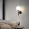 Scandinavian modern and minimalistic wall creative glossy sconce for bed for living room for corridor, light luxury style