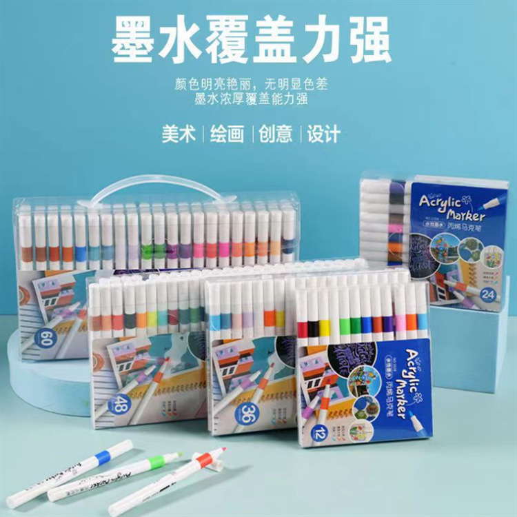 Marcador de acrílico especial para pintura de arte infantil graffiti juego de color superpuesto borrable pincel de pincel de pincel de pincel de pincel mayorista