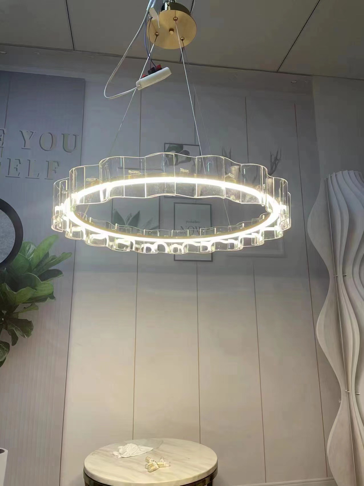 意式极简样板房客厅LED圆环吊灯 轻奢创意餐厅卧室书房设计师灯-阿里巴巴