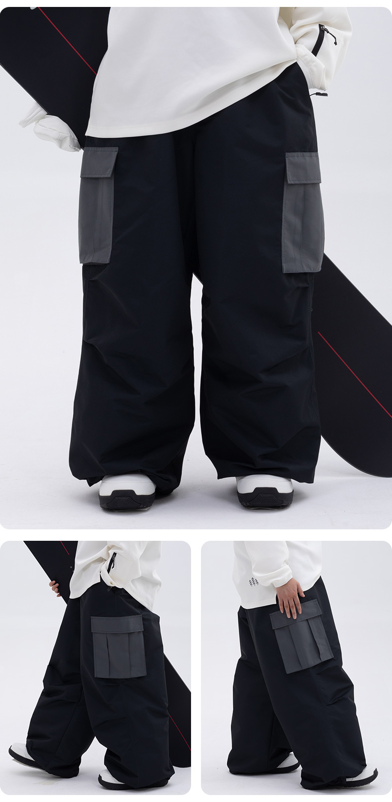 001 SNOWVERB Snowboard OVERSIZE Cross-Border Pants Women's Ski Suit Waterproof Loose Men's Outdoor_voghion.com