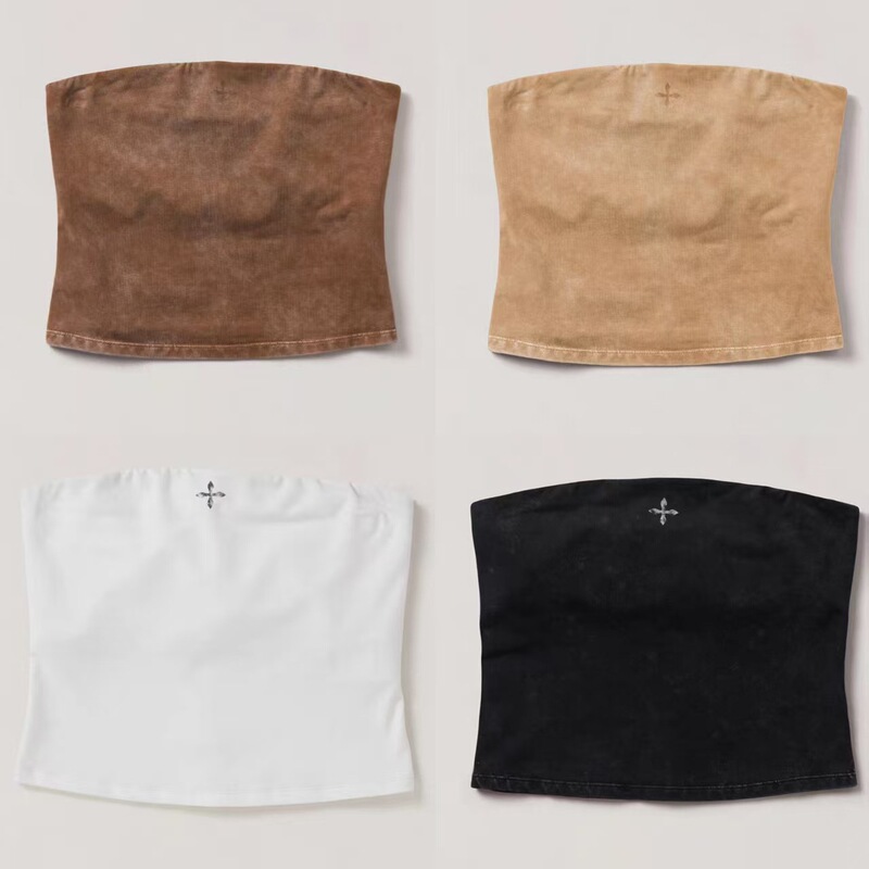Sk Storm Retro Tube Top Fried Dyed Faded Cotton Soft Top Available in Four Colors Sk Storm Retro Tube Top Fried Dyed Faded Cotton Soft Top Available in Four Colors