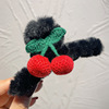 Demi-season cute high plush ponytail, crab pin, knitted shark, wholesale, Korean style