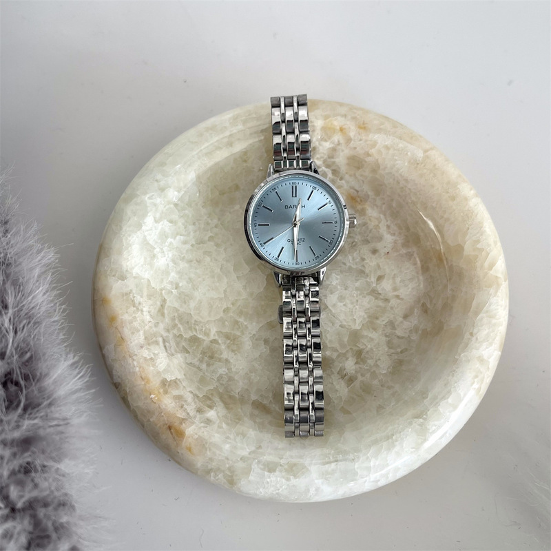 BARSH net red ice transparent blue fashion disc steel band watch female student temperament simple high sense foreign trade explosions