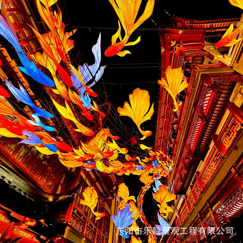 2025元宵新款金鱼鲤鱼花灯网红鱼现货吊灯街道夜市灯笼商业街装饰-阿里巴巴