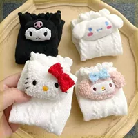 Белые носки Lolita JK Sanrio Kitty Cat женские 2023 новые ins Yugui собака милая пара осень и зима