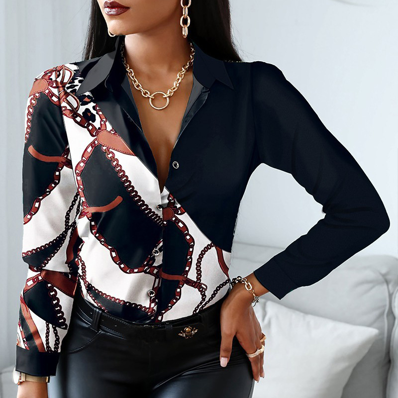Women's Blouse Long Sleeve Blouses Printing Fashion Printing display picture 24