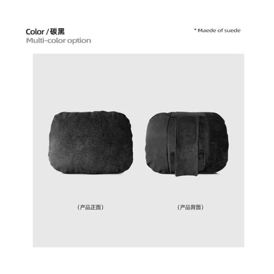 Car Headrest Suitable for Maybach, Mercedes-Benz and Bmw Seat Cushions, Car Pillows, Lumbar Pillows, Neck Pillows, Moisture-Absorbent and Breathable (Headrest) - event-style-mysterious-black-suede-headrest-single-pack