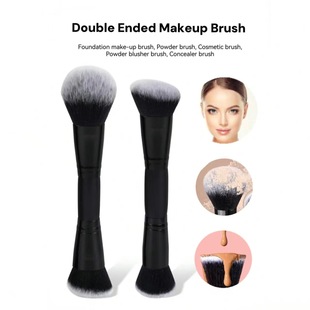 Cross-Border Popular Double-Ended Foundation Brush, Concealer Brush, Single-Pack Angled Contour Foundation, Contouring Powder Brush, Portable Makeup Brush