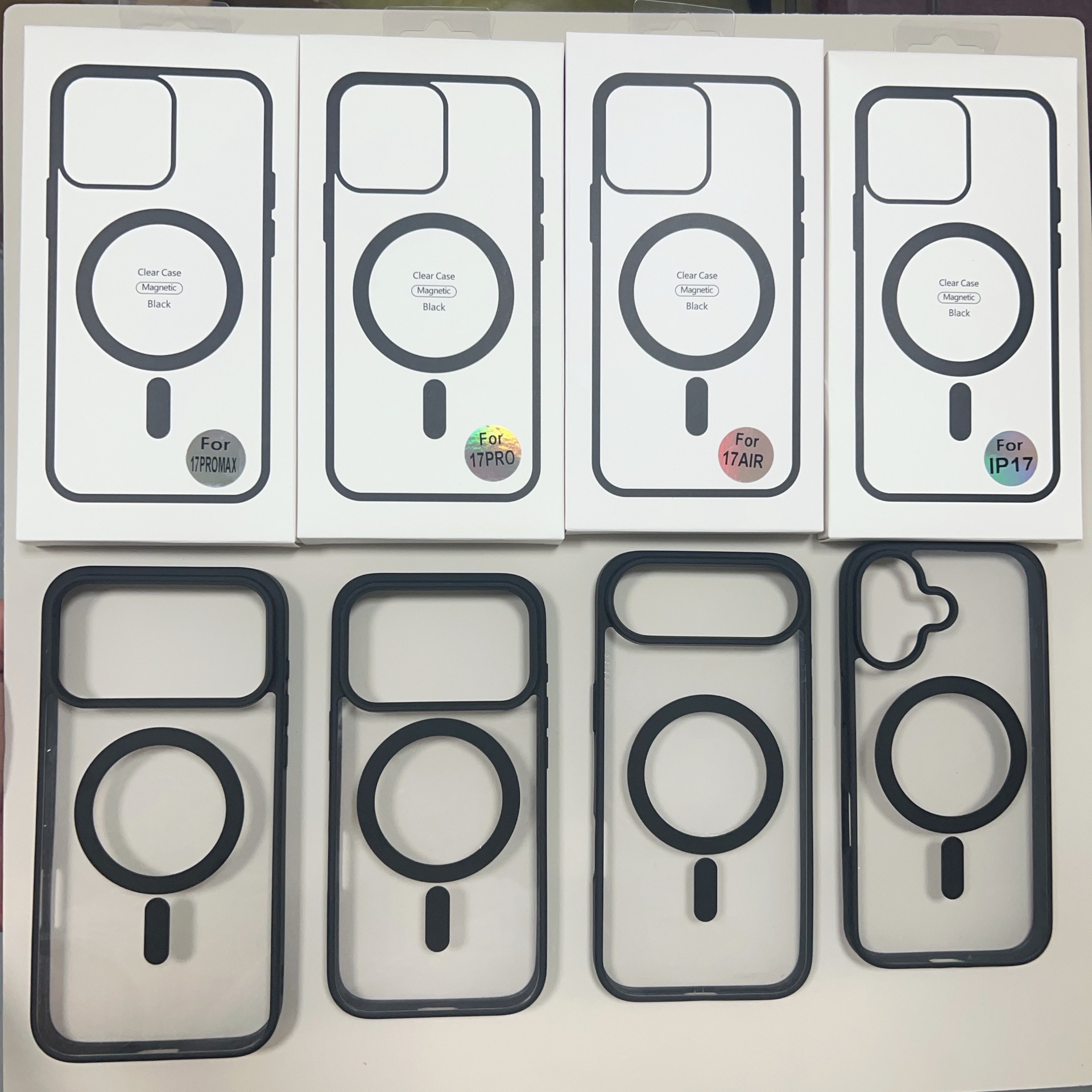 Funda magnética para teléfono con diseño de macaron para Apple 17, compatible con iPhone 15 Pro Max, funda protectora, 16 agujeros grandes anticaídas.