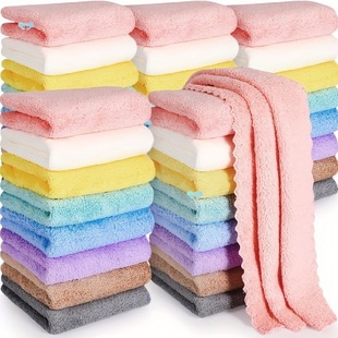 20Pcs Solid Color Towel Household Ordinary Handkerchief