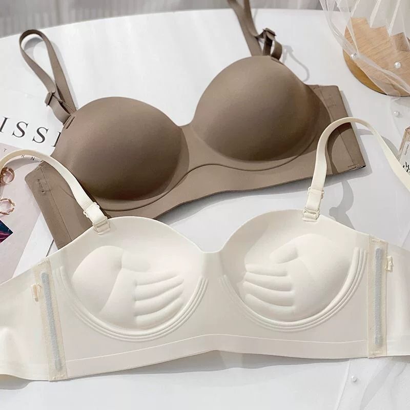 Push-up Wireless Bra, Comics Hand-Pattern, Non-slip Padded, Sizes 32/70–38/85