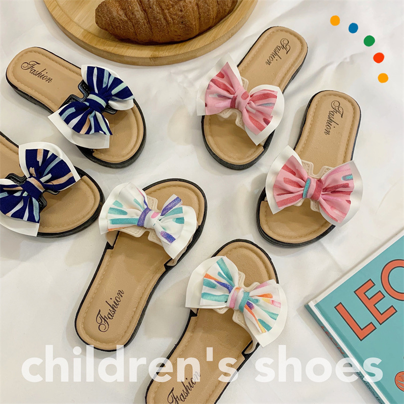 Children's slippers summer bow princess...