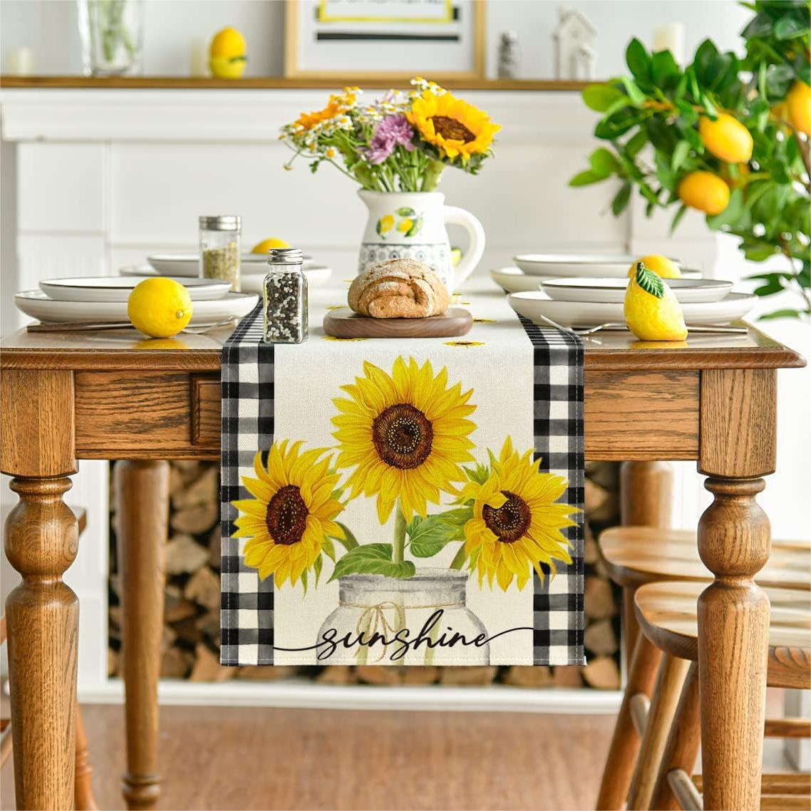 90g Weight Tablecloths Home Textiles & Decor Type Linen Material Letter, Fruit, Flower Pattern Simple Style Style Simple Style Letter Fruit Flower Linen Tablecloths 8