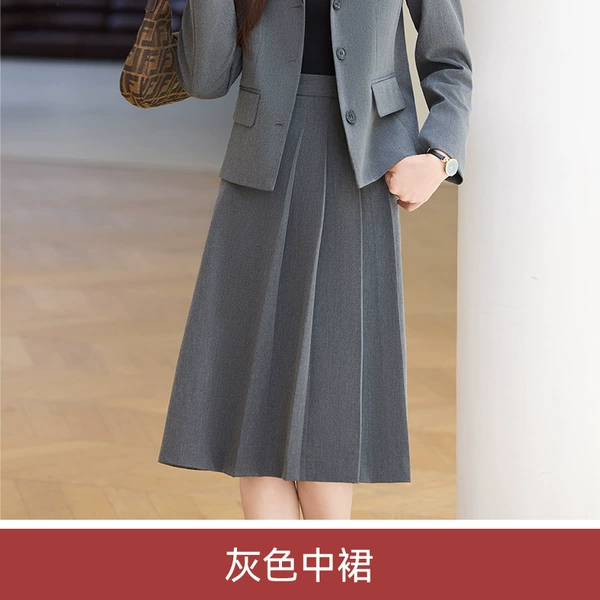 512 gray mid skirt