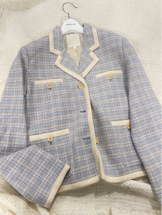 Original Grove Linen-Style Tweed Woven Jacket 0401 (Non-Returnable, Non-Exchangeable)