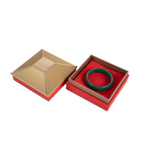 Ancient palace golden heaven and earth cover jewelry box bracelet jewelry gift box Buddha beads and play velvet bag jewelry packaging box