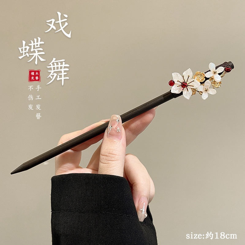 Nuevo estilo chino antiguo clip de cabello para mujeres acristaladas clip de brillo de brillo de alto nivel nuevo estilo chino clip de cabello simple clip