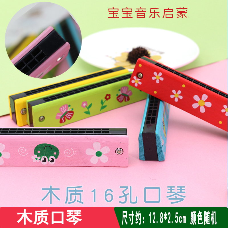 3 armónicas de madera blanca lechosa