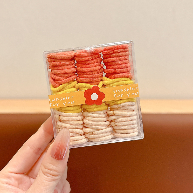 Niños correa de goma niñas no lastimar cabello color caramelo sonido cola de caballo cuerda de cabeza bebé de alta elasticidad pequeña anillo de pelo de pulgar