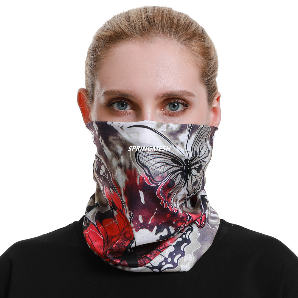 Sun protection face mask, outdoor hiking sunshade, UV-resistant camouflage multi-functional seamless magic headscarf