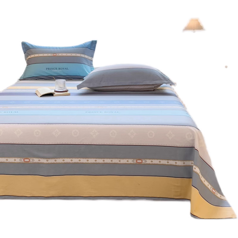 2025 nuevo estilo de algodón puro 100 sábanas gruesas de algodón de una sola pieza Four Seasons Universales para dormitorio individual y doble Juego de tres piezas 3
