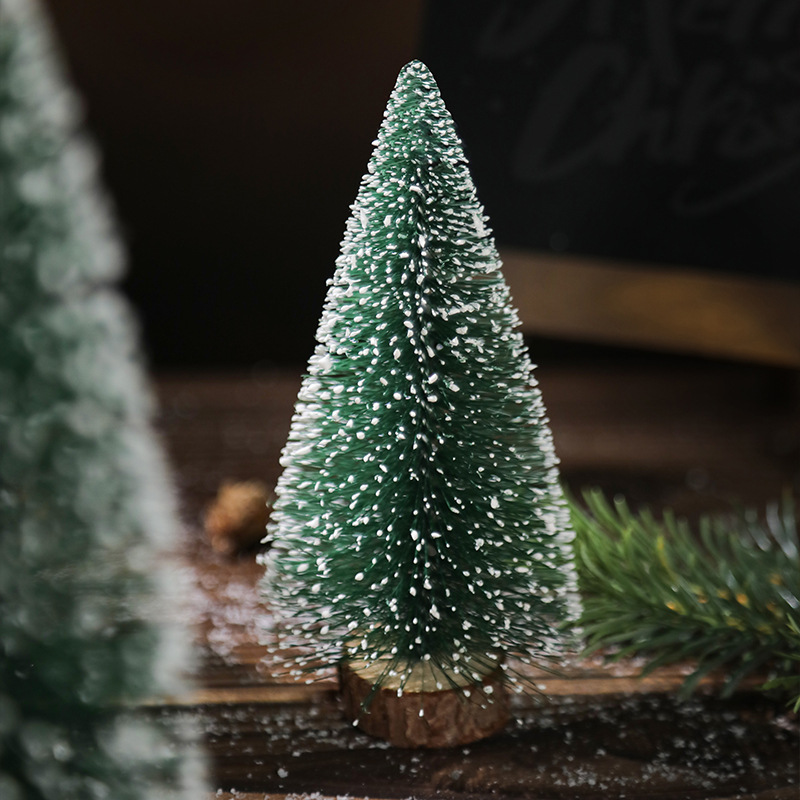 Mini árbol de Navidad Escritorio de cedro Pequeño árbol de Navidad Escaparate de escritorio Regalos de Navidad Decoraciones de Navidad