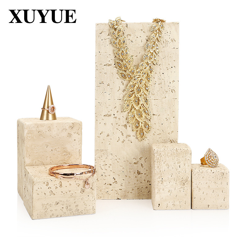 Jewelry Display Rack, Necklaces, Rings, Showcase Manufacturer Direct Sale, Yellow Cubic Creative Display Window Props