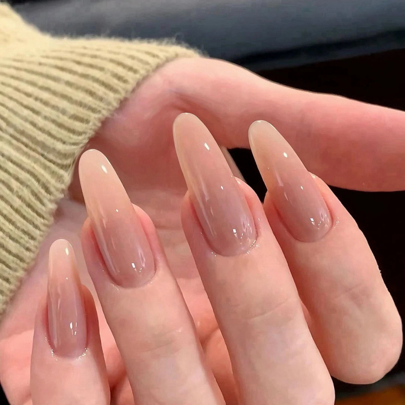 【Huanhuan Nails】Ganlu Temple Huanhuan Nails in Nude Color with a Natural, Pure, and Simple Style, Versatile Handmade Wearable Nails 【Huanhuan Nails】Ganlu Temple Huanhuan Nails in Nude Color with a Natural, Pure, and Simple Style, Versatile Handmade Wearable Nails