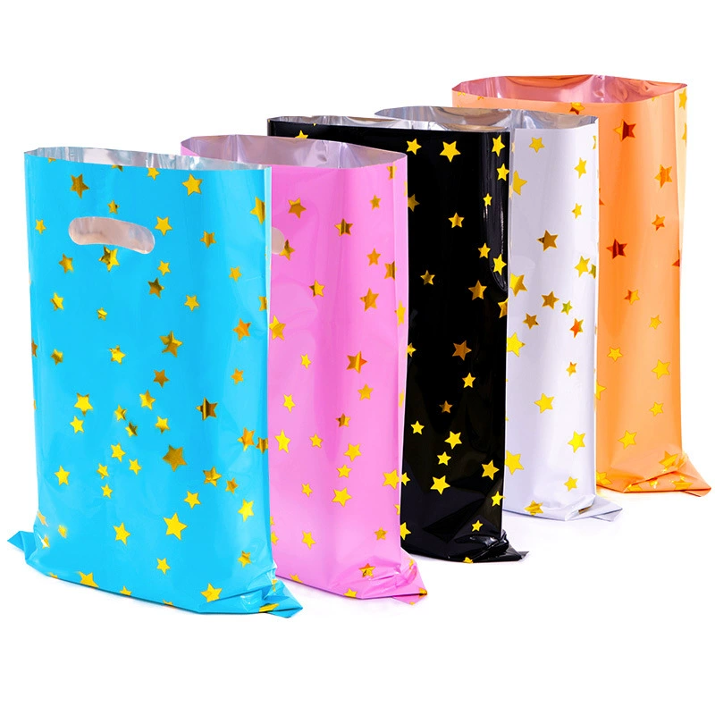 Пакет из алюминиевой пленки для вечеринок сплошной цвет маленькая пятиконечная звезда большая подарочная сумка конфеты сумка на день рождения подарочная сумка