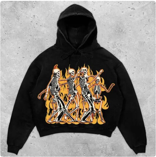 Cross-border new Halloween women's street fashion Harajuku style casual versatile 3D printed pullover hooded sweater Cross-border new Halloween women's street fashion Harajuku style casual versatile 3D printed pullover hooded sweater