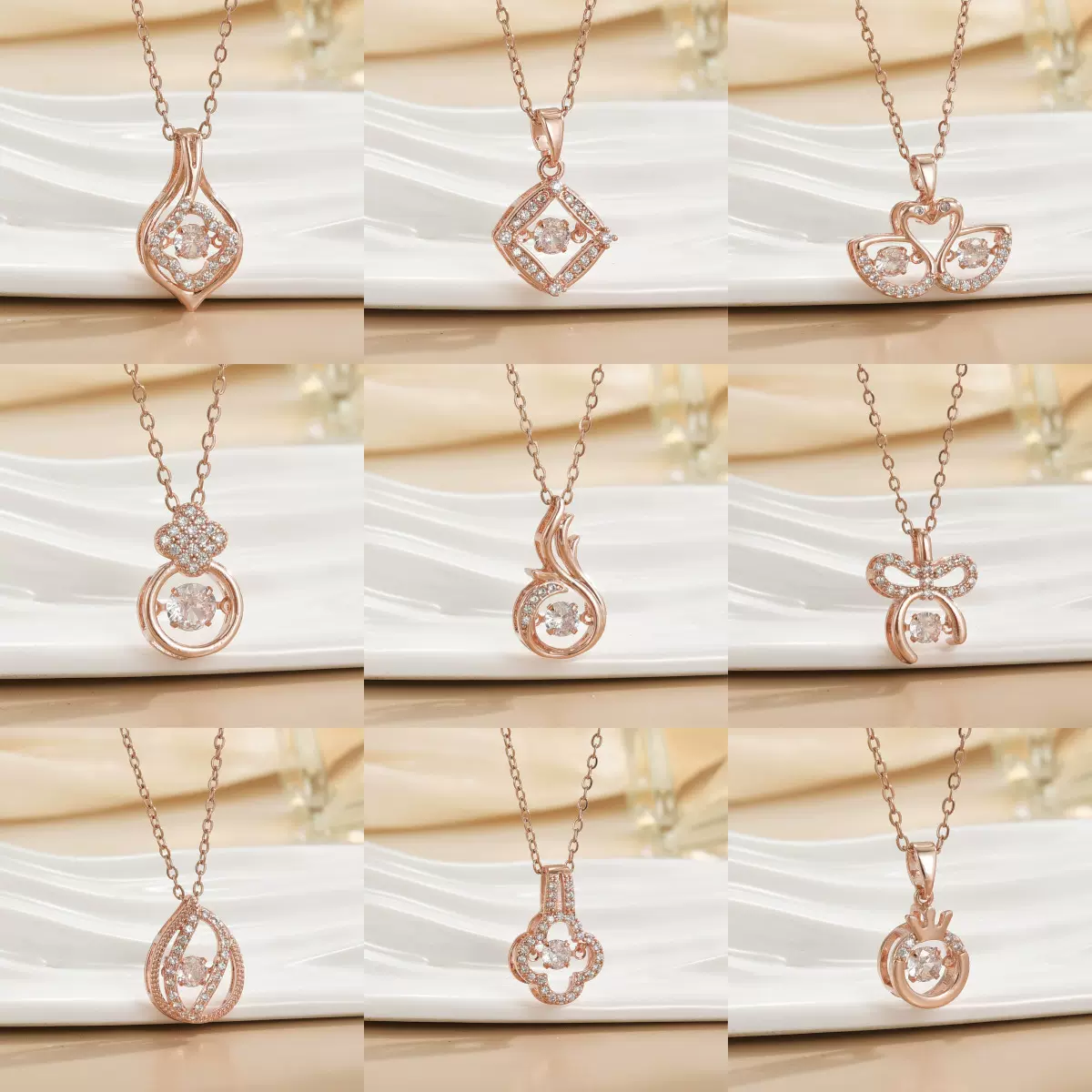 钛钢不掉色灵动款项链女气质简约幸运草锁骨链小众设计感颈链饰品