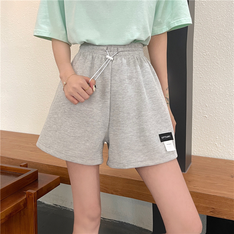 Letter Labeling Sports Shorts Women's Summer 2023 New Korean Style Loose High Waist Drawstring Casual Wide Leg Pants for Women Letter Labeling Sports Shorts Women's Summer 2023 New Korean Style Loose High Waist Drawstring Casual Wide Leg Pants for Women