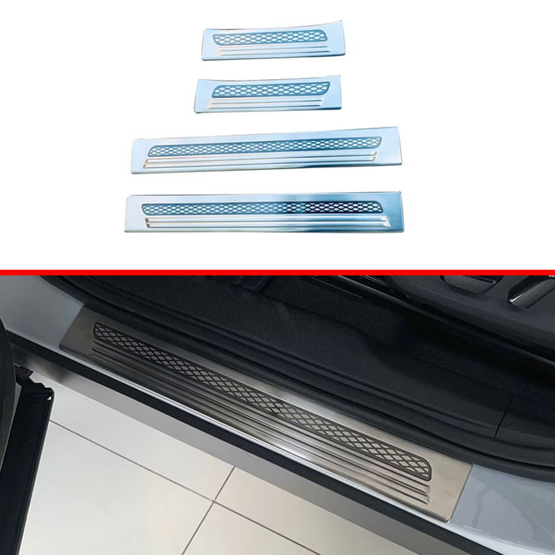 Adecuado para Mitsubishi 22 outlander puerta tira bienvenida pedal de acero inoxidable dentro y fuera de la puerta tira decorativa tira brillante