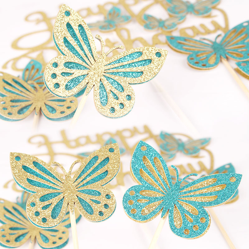 Birthday Butterfly Paper Party Cake Decorating Supplies display picture 5