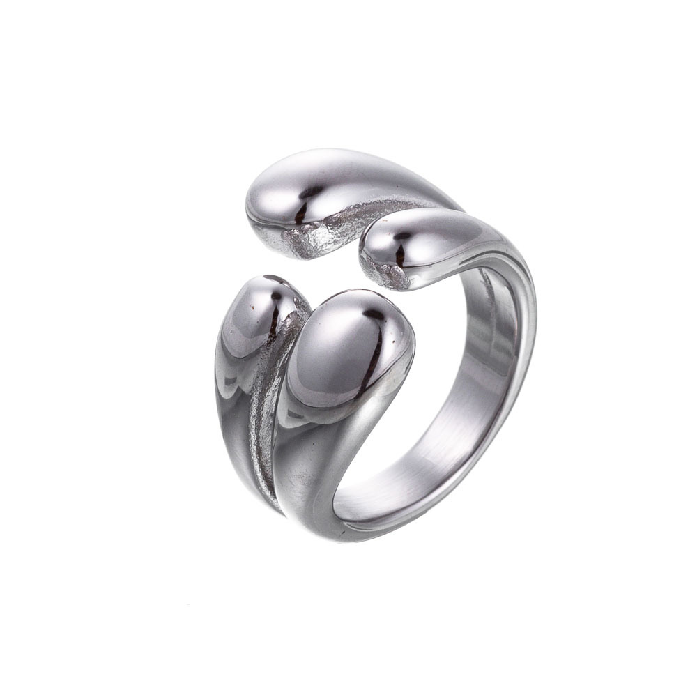 Holiday, Daily Occasion Simple Style Classic Style Solid Color Titanium Steel Plating Women's Rings