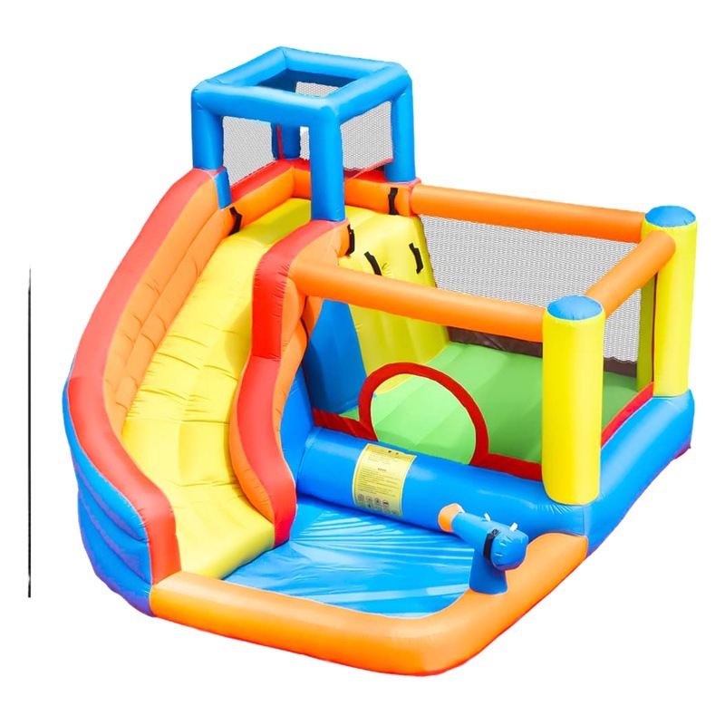 Agua inflable para el hogar Castillo Diapositiva de la casa pequeña para niños Trampolín inflable para el hogar Diapositiva de rociado de agua para niños