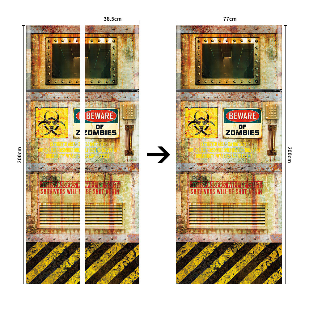 Pegatinas para puertas 3D respetuosas con el medio ambiente, autoadhesivos, fabricantes de origen al por mayor, patrones populares transfronterizos de alta definición, adhesivos para puertas impermeables, a prueba de aceite y antiincrustantes