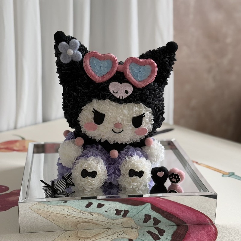 バレンタインデー永生花クロミかわいいアクリル真花置物七夕は彼女の誕生日プレゼント卸売りをします。|undefined