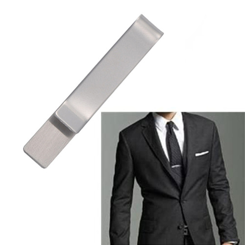 Cross-border hot-selling mirror stainless steel simple European and American style suit tie clip jewelry glossy laser wallet clip