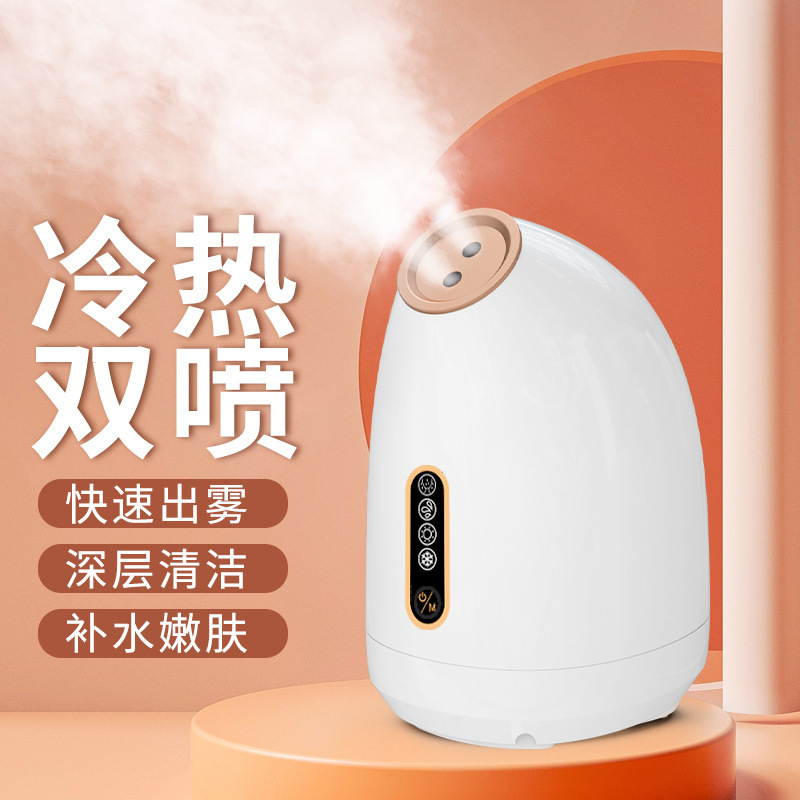 Household Steam Hydration Device, Hot and Cold Dual Spray Facial Steamer, Pore Shrinking Portable Beauty Device, Beauty Salon Spray Machine