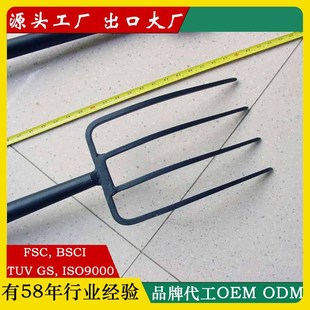 Fork Hoe Plate Hoe Farmland Forestry Hoeing Industrial Railway Fiber Handle Steel Fork Agricultural Tools Forged Haystack Fork Forged