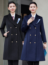 现货工厂店职业装气质羊毛呢大衣女冬季名媛设计感空姐售供应