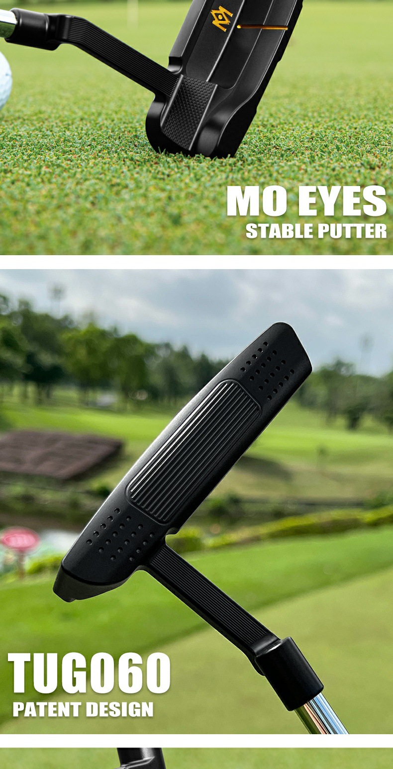 Gậy putter golf Moeyes Magic Eye dạng lưỡi dao S20C rèn mềm — TUG060-Putter vàng đen [với nắp đầu] chi tiết 3