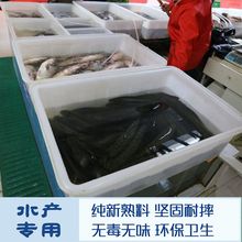 B4DR牛筋浅盆养殖塑料水箱家用卖鱼盆长方形水产养鱼养龟箱方桶泡