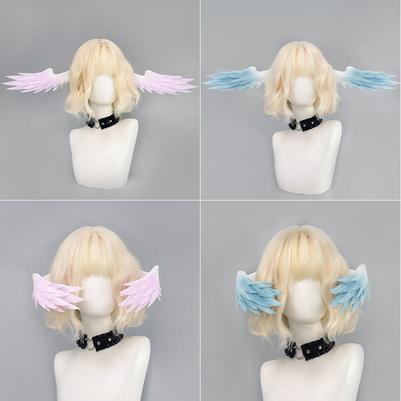 星期日知更鸟耳羽cos道具二次元lo娘发饰星铁漫展天使耳羽头饰|undefined