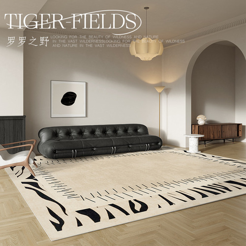 Xiaohongshu carpet floor mat living room cream style living room 2024 new light French bedroom bedside high-end sense