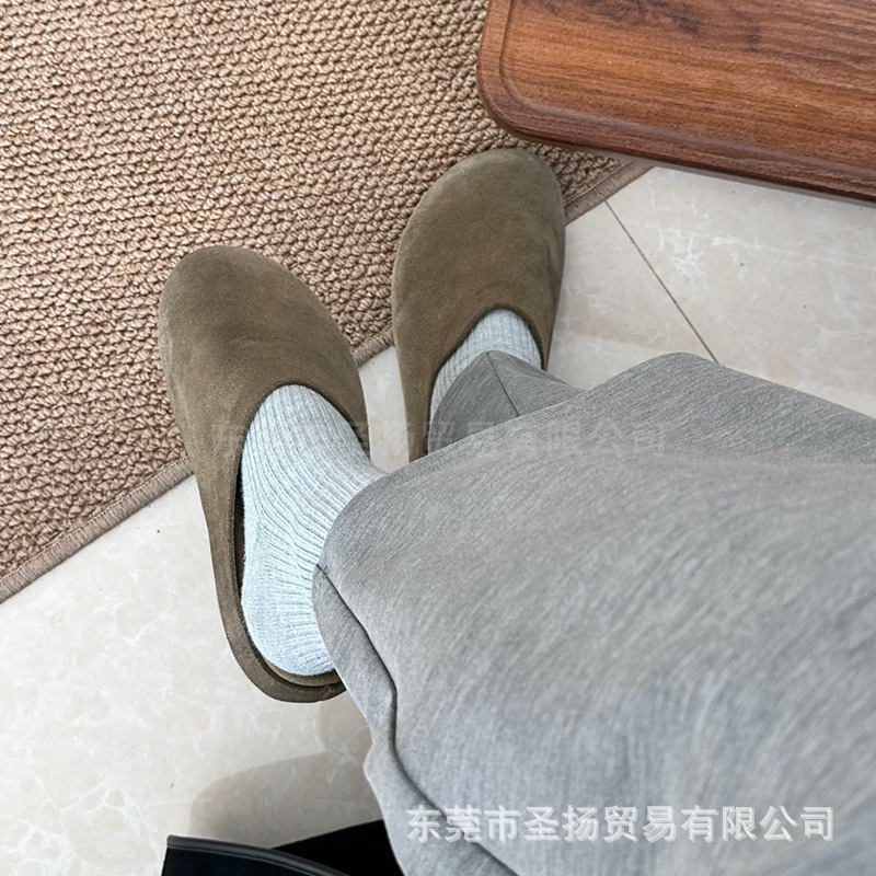 慵懒风the*row休闲勃肯包头拖女真皮软底一脚蹬穆勒外穿半拖鞋|undefined