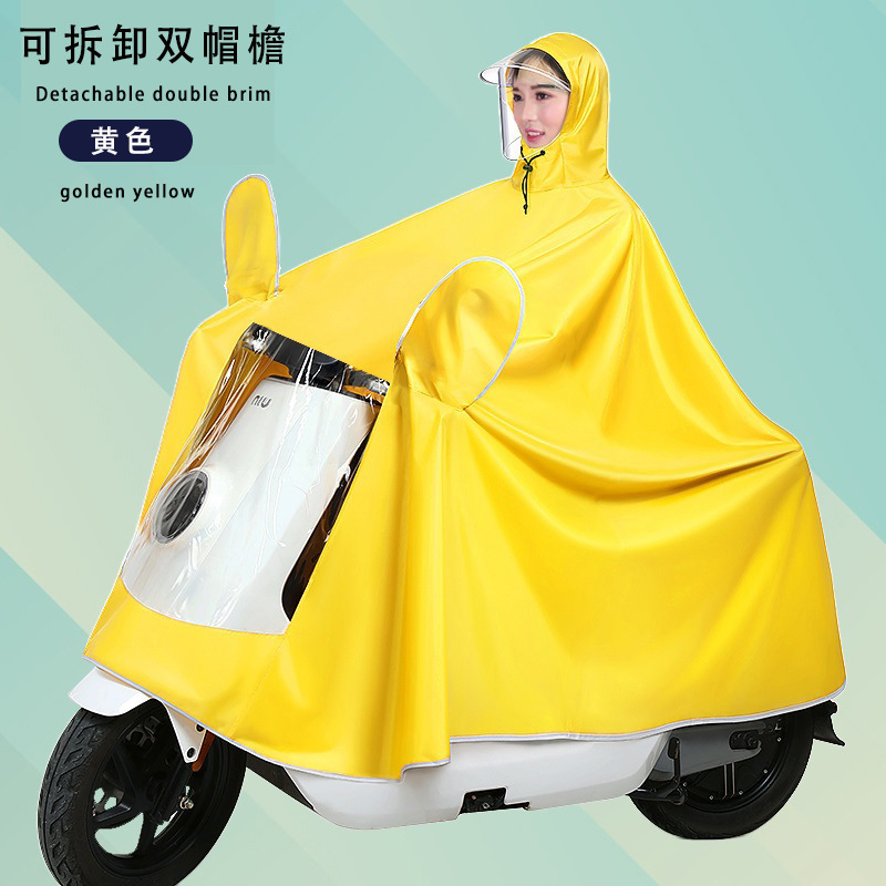 Raincoat eléctrico largo todo el cuerpo a prueba de tormentas motocicleta batería coche una sola persona para aumentar el grosor raincoat al por mayor