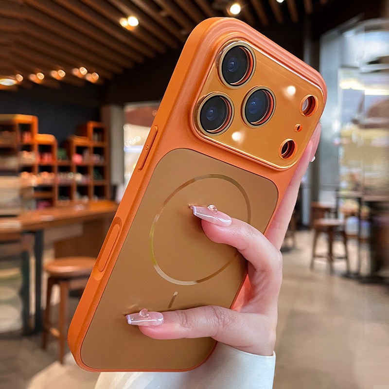 Fluorescencia de gran ventana para iPhone17pro teléfono móvil Apple 13 botón AI de alto nivel de sensación de protección contra caídas